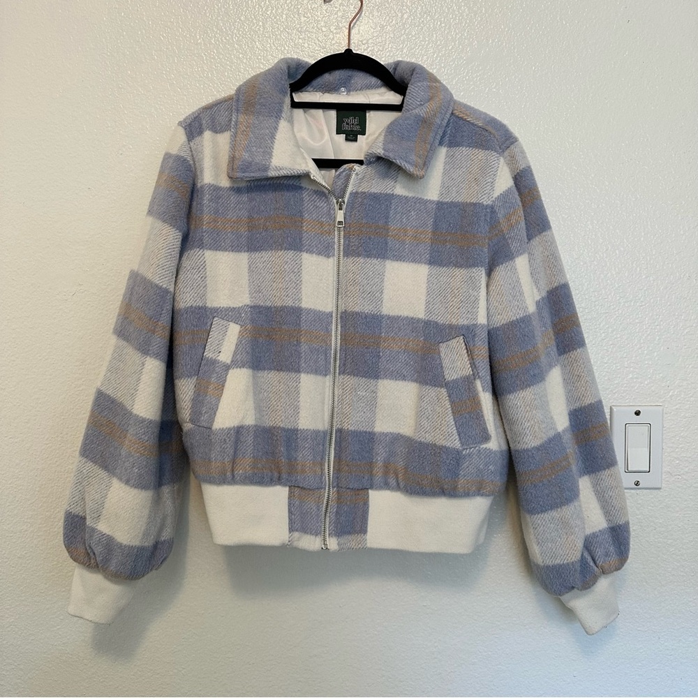 Plaid Zip Up Shacket | Size M | Wild Fable